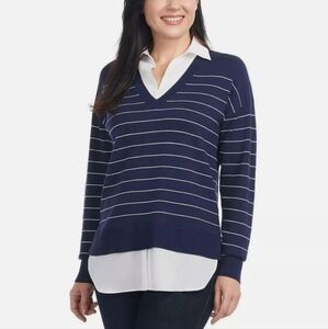 HARRY RIDLEY LADIES SWEATER & COLLAR V - NECK